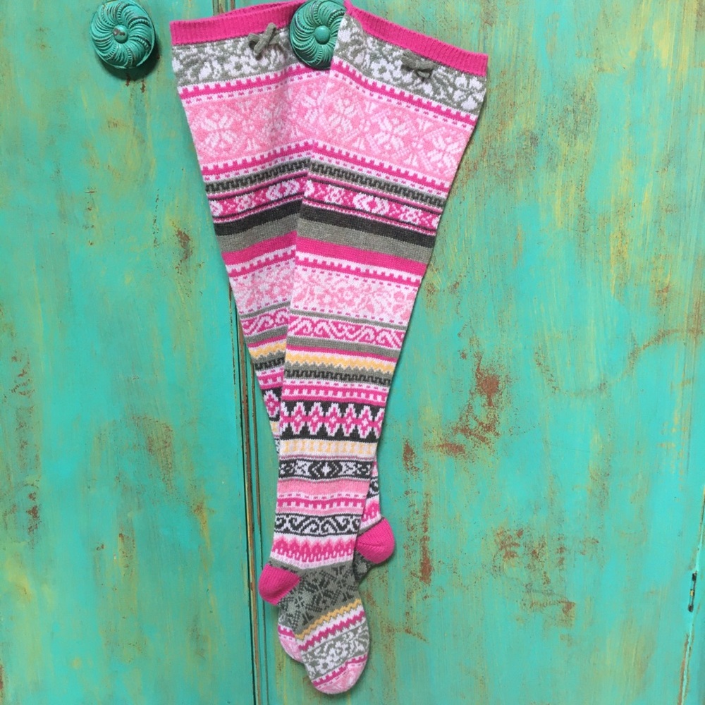 Thigh high wool socks